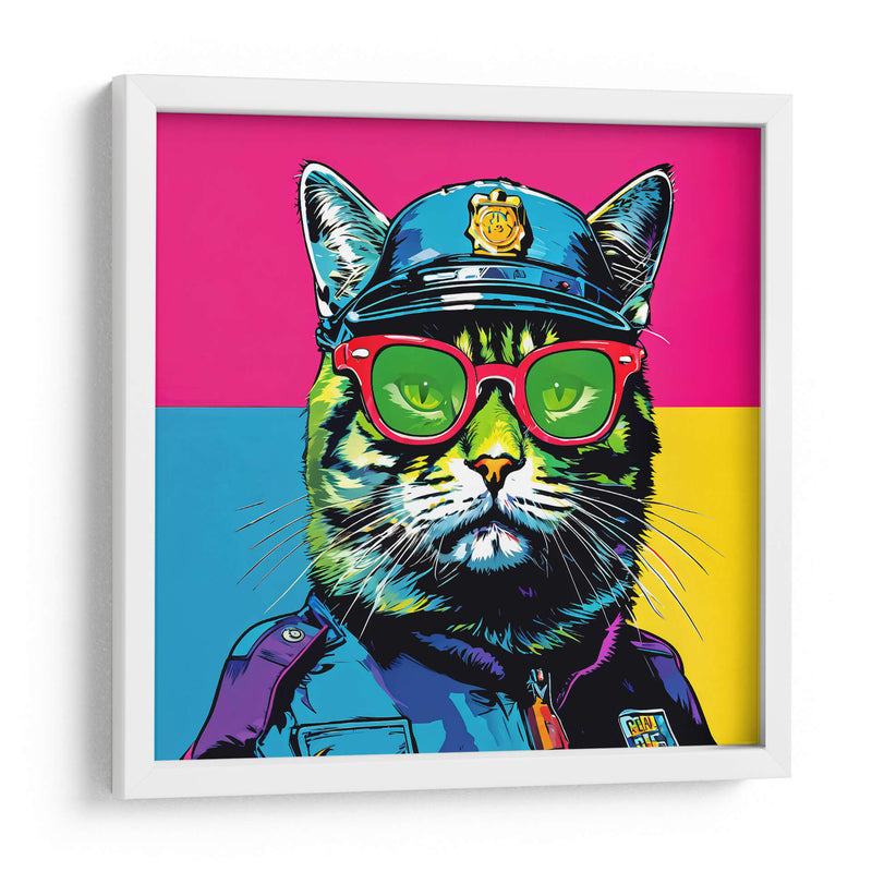 Gato Policía Pop Art - LizmarArt | Cuadro decorativo de Canvas Lab