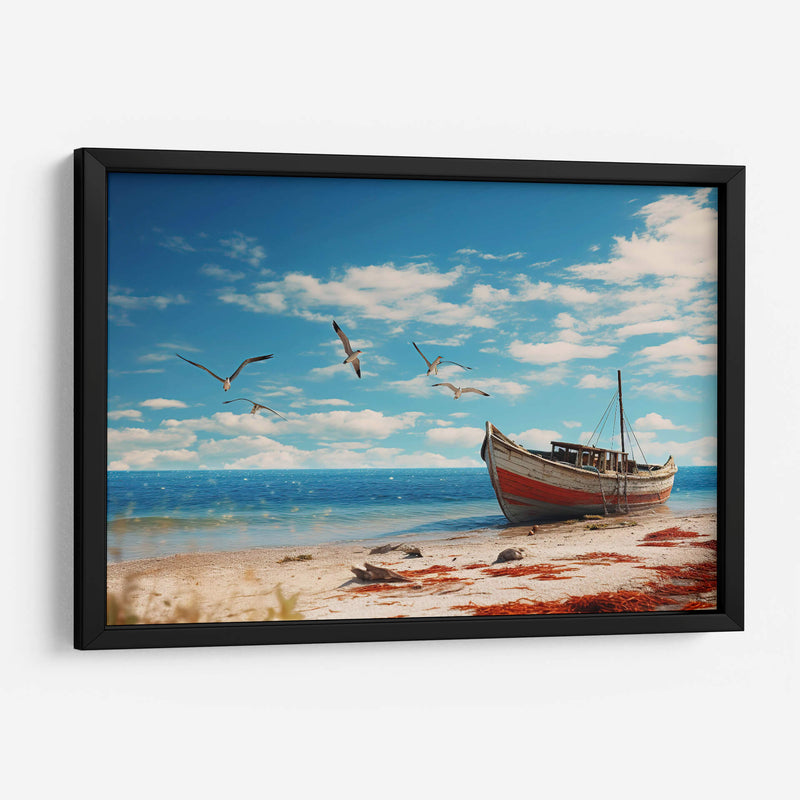 Playa-Gaviotas - Cecilia Flores | Cuadro decorativo de Canvas Lab