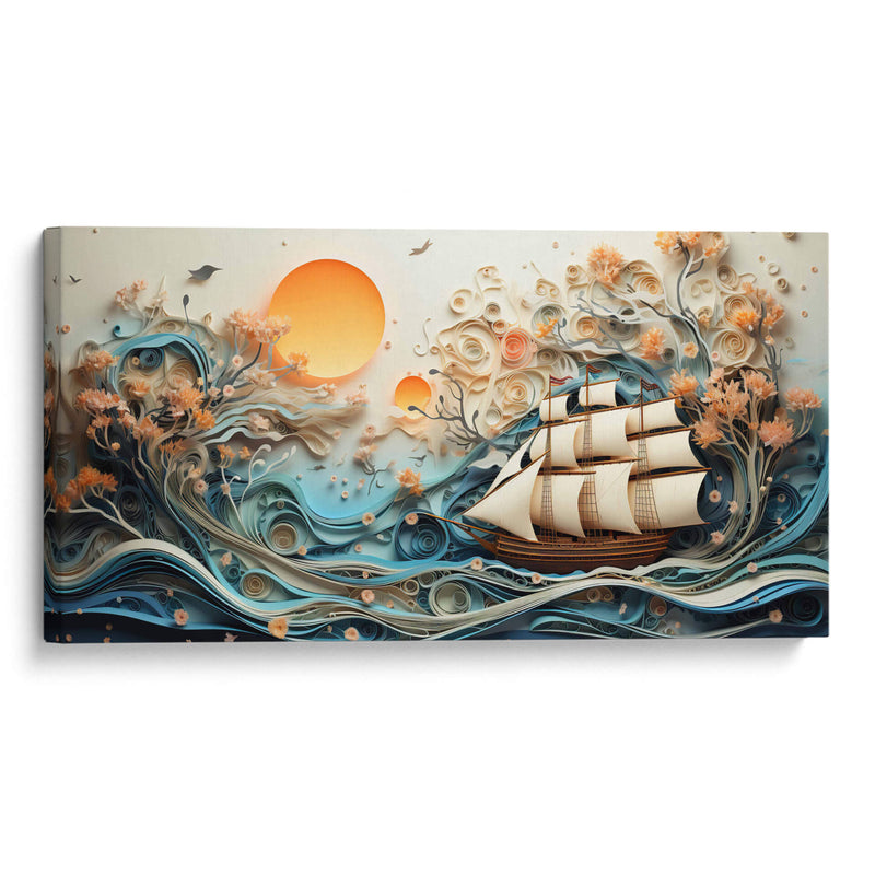 Mar y Barco 1 - Cecilia Flores | Cuadro decorativo de Canvas Lab