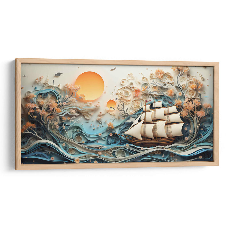 Mar y Barco 1 - Cecilia Flores | Cuadro decorativo de Canvas Lab