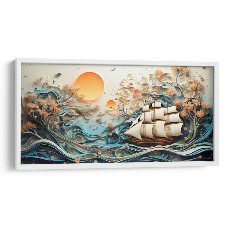 Mar y Barco 1 - Cecilia Flores | Cuadro decorativo de Canvas Lab