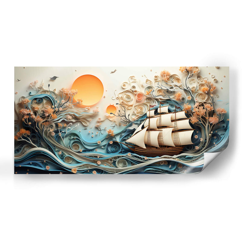 Mar y Barco 1 - Cecilia Flores | Cuadro decorativo de Canvas Lab