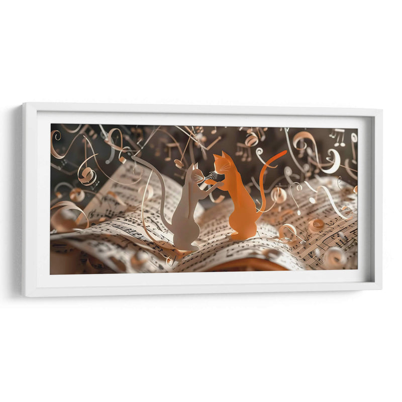 Gatos de papel - Cecilia Flores | Cuadro decorativo de Canvas Lab