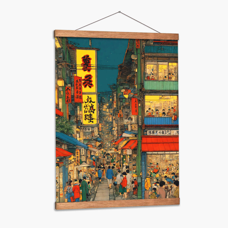Mercado de Tokio - Paltik Arte Digital | Cuadro decorativo de Canvas Lab
