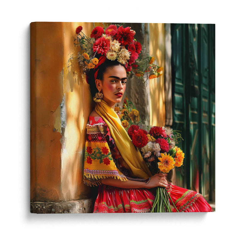 Frida kahlo en la calle - F Khalo Art | Cuadro decorativo de Canvas Lab