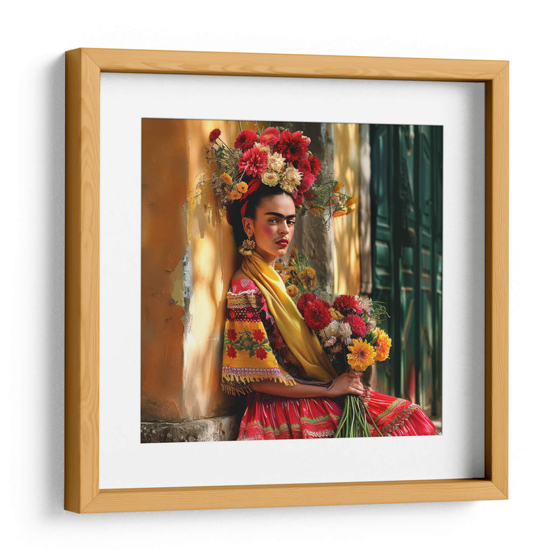 Frida kahlo en la calle - F Khalo Art | Cuadro decorativo de Canvas Lab