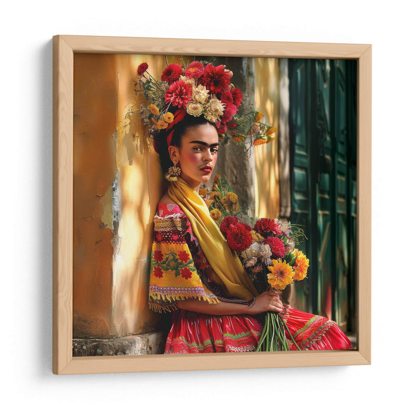 Frida kahlo en la calle - F Khalo Art | Cuadro decorativo de Canvas Lab