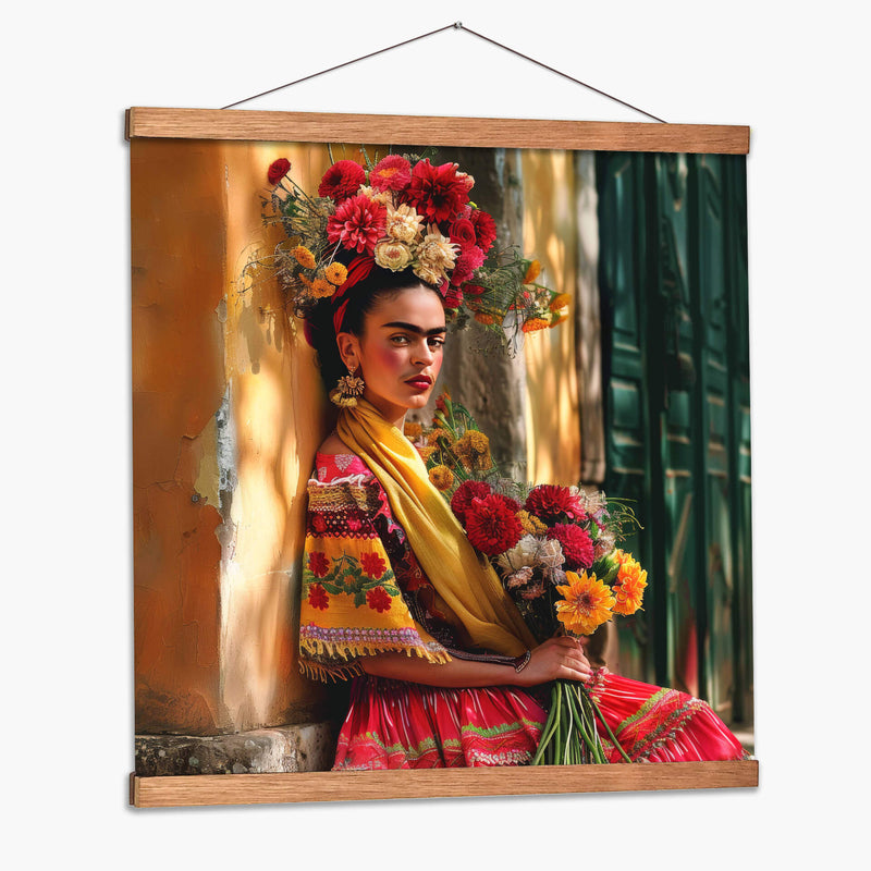 Frida kahlo en la calle - F Khalo Art | Cuadro decorativo de Canvas Lab