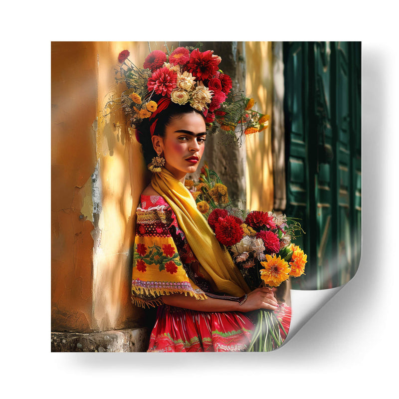 Frida kahlo en la calle - F Khalo Art | Cuadro decorativo de Canvas Lab