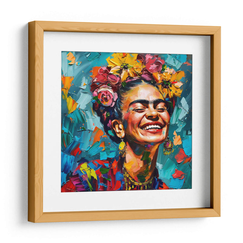 Sonrisa a color - F Khalo Art | Cuadro decorativo de Canvas Lab