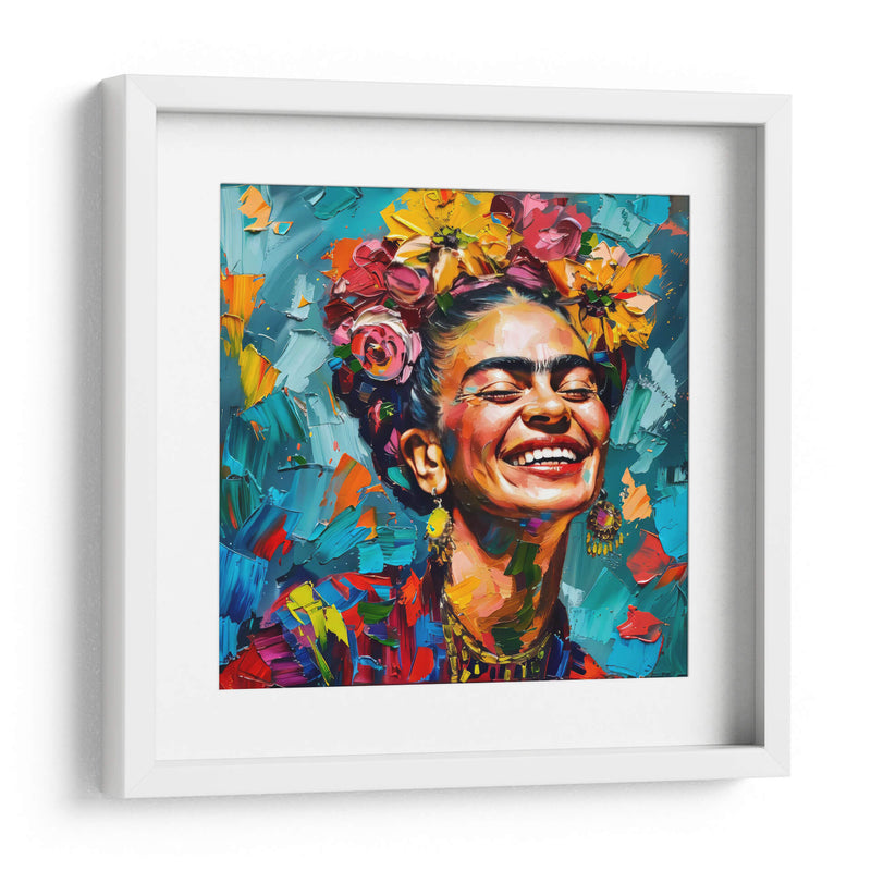 Sonrisa a color - F Khalo Art | Cuadro decorativo de Canvas Lab