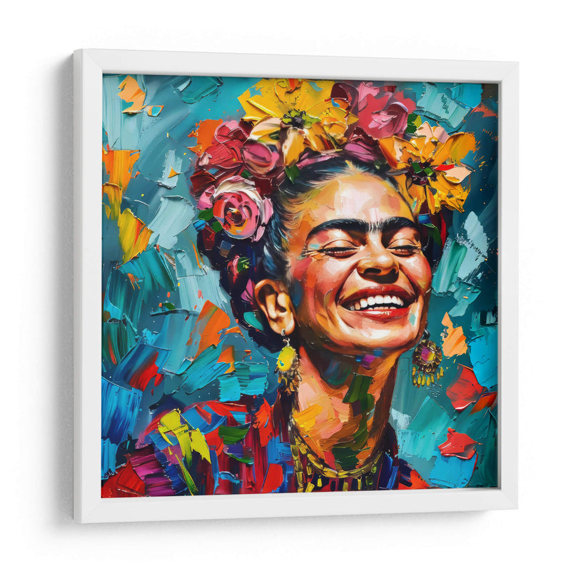 Sonrisa a color - F Khalo Art | Cuadro decorativo de Canvas Lab