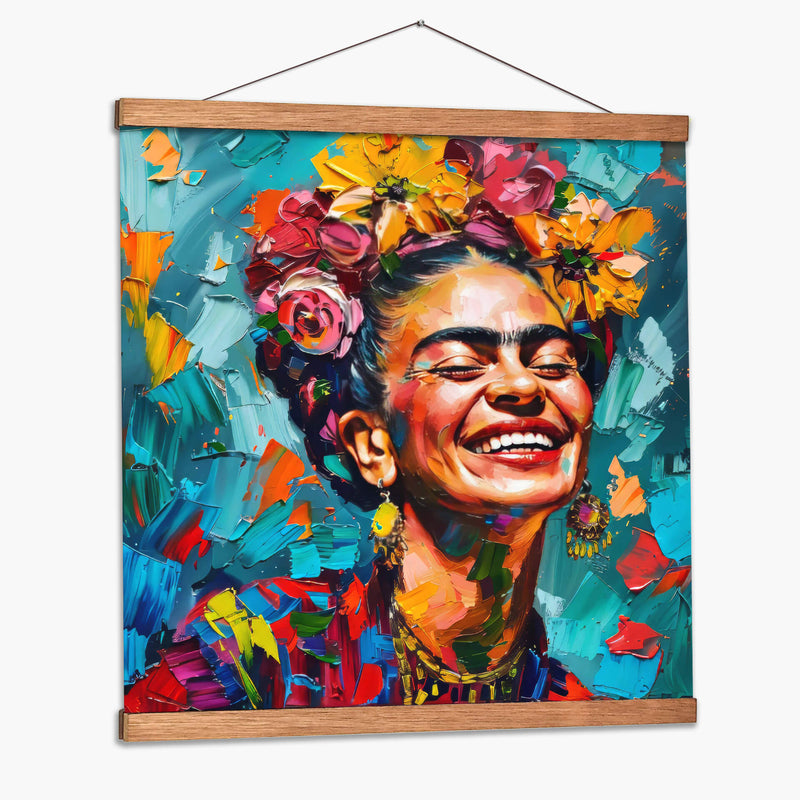Sonrisa a color - F Khalo Art | Cuadro decorativo de Canvas Lab