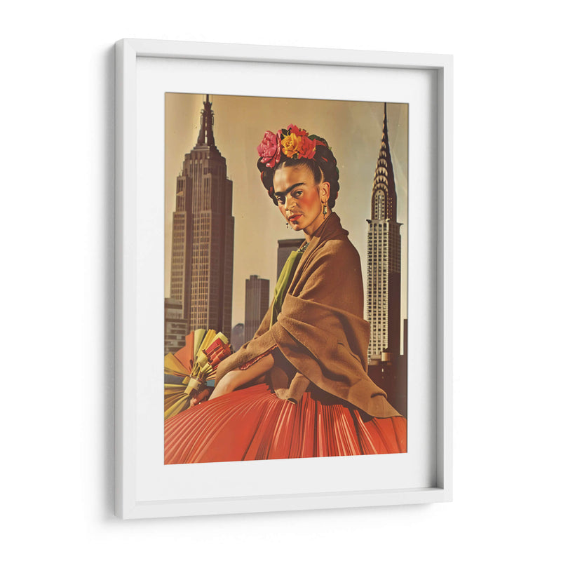 Frida en us ii - F Khalo Art | Cuadro decorativo de Canvas Lab