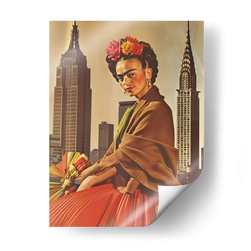 Frida en us ii - F Khalo Art | Cuadro decorativo de Canvas Lab