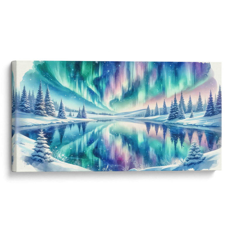 Auroral boreal en lago - Gitano! | Cuadro decorativo de Canvas Lab