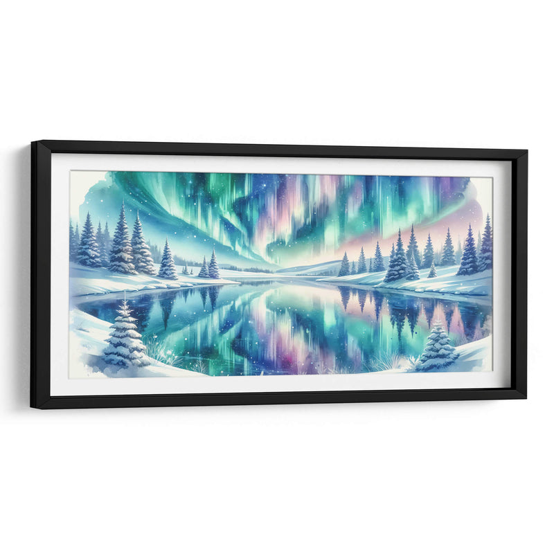 Auroral boreal en lago - Gitano! | Cuadro decorativo de Canvas Lab