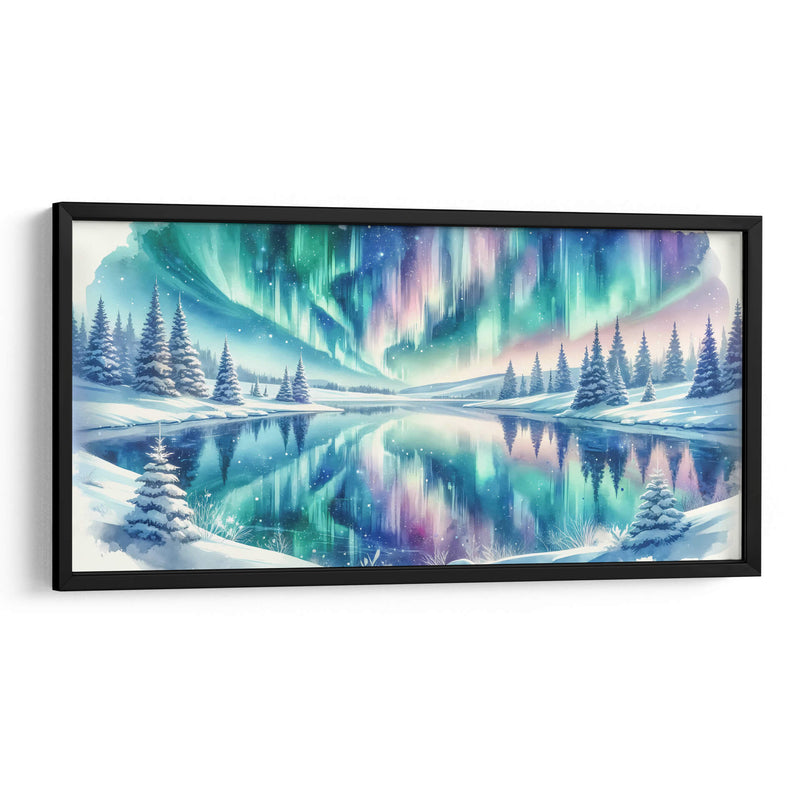 Auroral boreal en lago - Gitano! | Cuadro decorativo de Canvas Lab