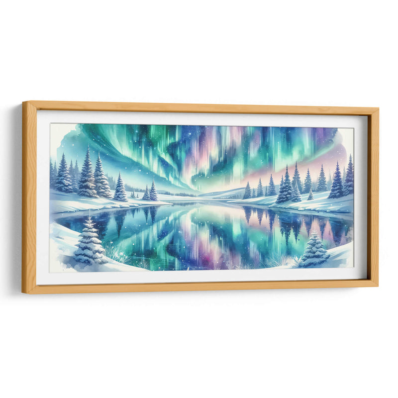 Auroral boreal en lago - Gitano! | Cuadro decorativo de Canvas Lab