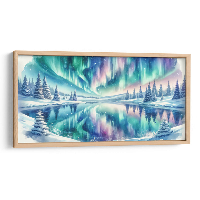 Auroral boreal en lago - Gitano! | Cuadro decorativo de Canvas Lab