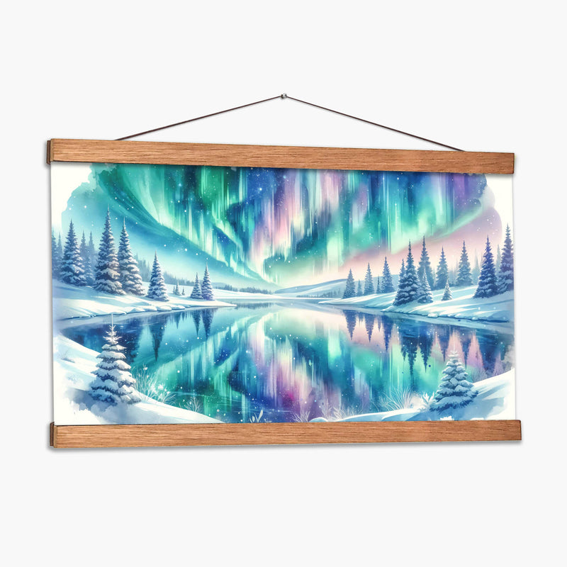 Auroral boreal en lago - Gitano! | Cuadro decorativo de Canvas Lab