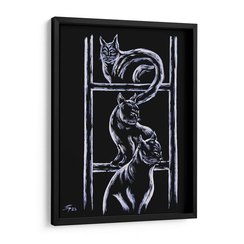 GATOS EN LA ESCALERA - Sergio Spíndola Arte | Cuadro decorativo de Canvas Lab