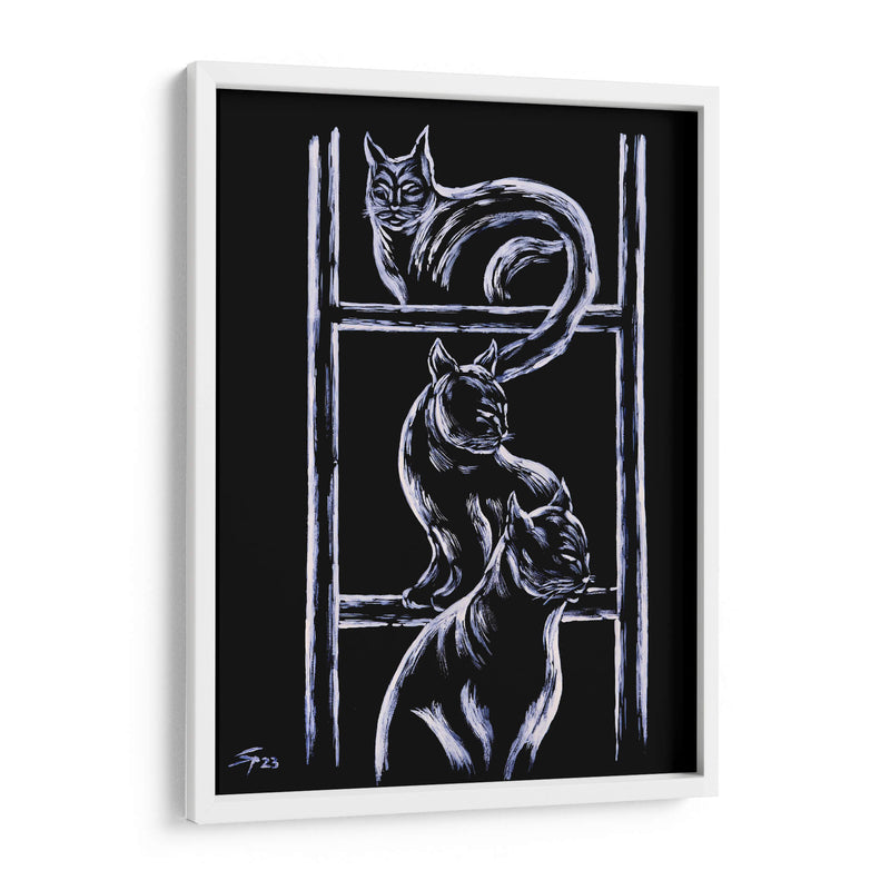 GATOS EN LA ESCALERA - Sergio Spíndola Arte | Cuadro decorativo de Canvas Lab