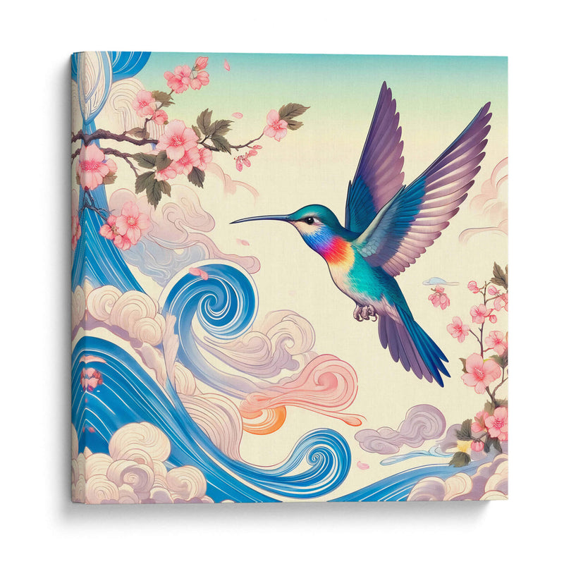 Colibrí estilo Japonés  - Gitano! | Cuadro decorativo de Canvas Lab