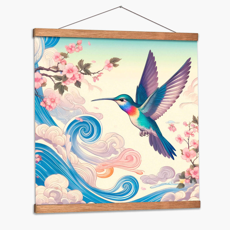 Colibrí estilo Japonés  - Gitano! | Cuadro decorativo de Canvas Lab