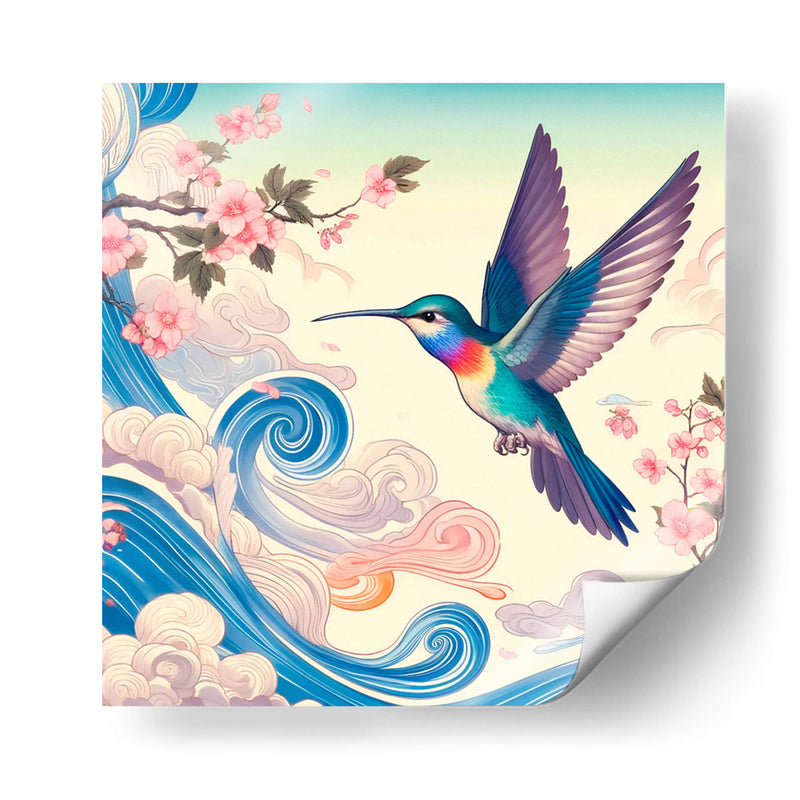 Colibrí estilo Japonés  - Gitano! | Cuadro decorativo de Canvas Lab