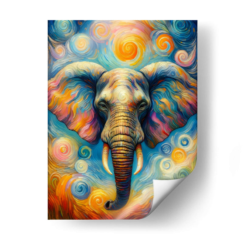 Elefante Hermoso y Colorido  - Gitano! | Cuadro decorativo de Canvas Lab