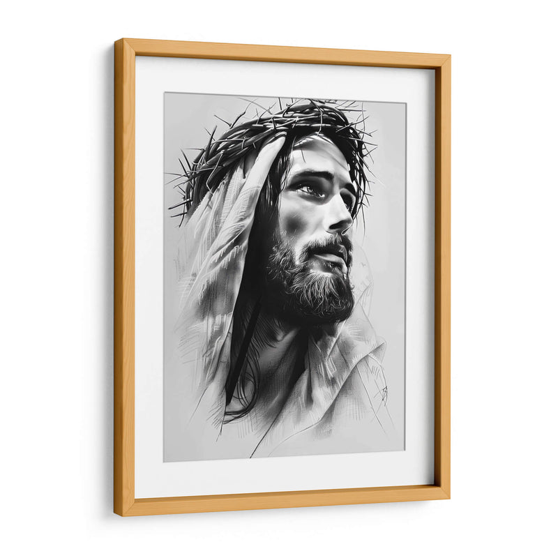 Jesus en blanco y negro - Paltik Arte Digital | Cuadro decorativo de Canvas Lab