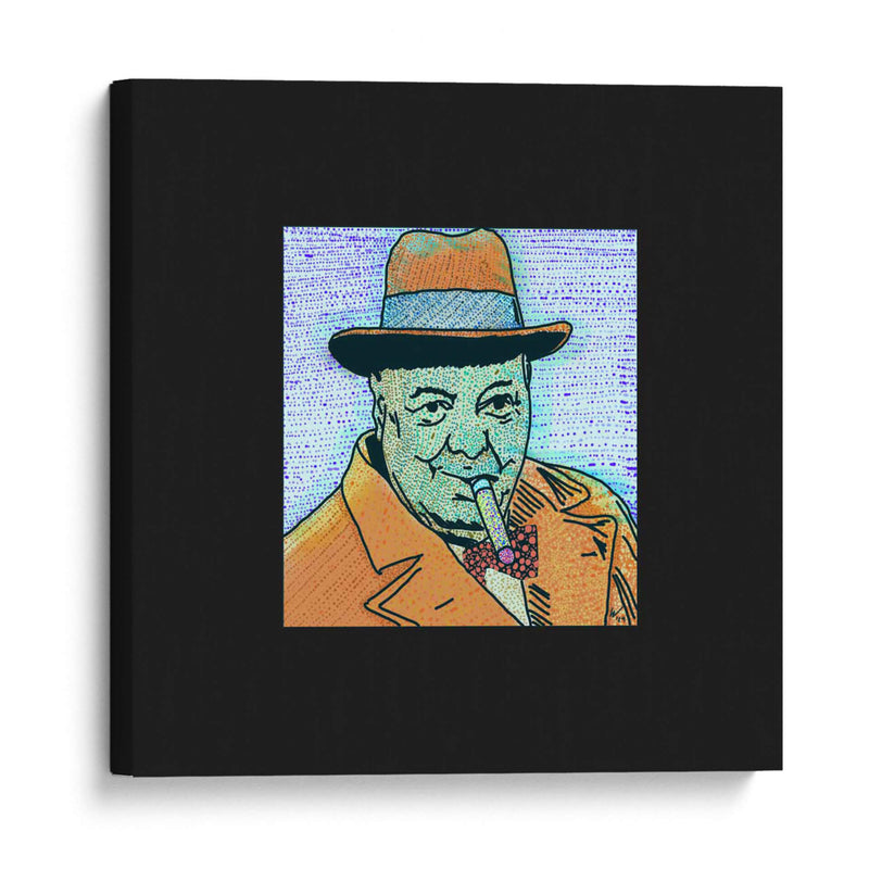 Churchill Puntillismo Contemporáneo - 2HumanKind | Cuadro decorativo de Canvas Lab