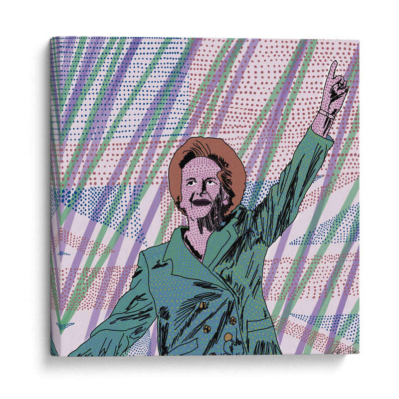 Margaret Thatcher, Puntillismo Contemporáneo - 2HumanKind | Cuadro decorativo de Canvas Lab