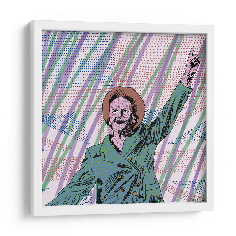 Margaret Thatcher, Puntillismo Contemporáneo - 2HumanKind | Cuadro decorativo de Canvas Lab