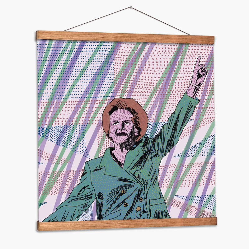 Margaret Thatcher, Puntillismo Contemporáneo - 2HumanKind | Cuadro decorativo de Canvas Lab