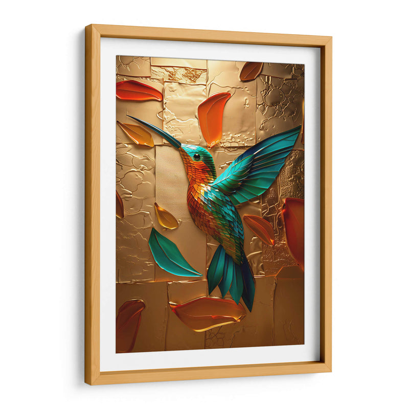 Colibrí en Oro - Dav Madrid | Cuadro decorativo de Canvas Lab