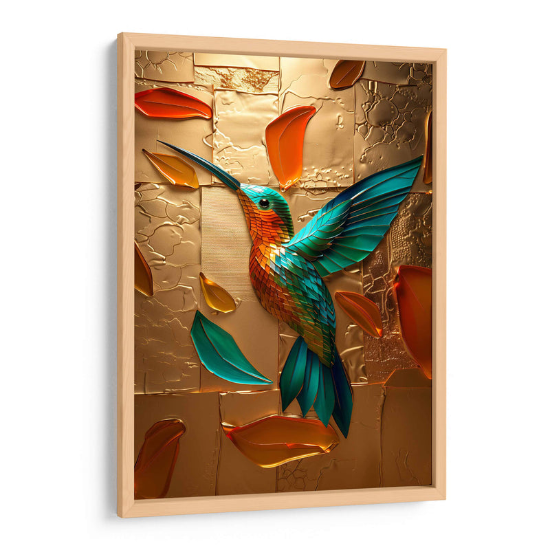 Colibrí en Oro - Dav Madrid | Cuadro decorativo de Canvas Lab