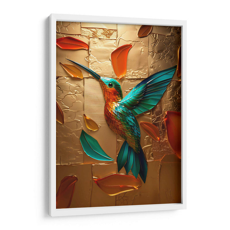 Colibrí en Oro - Dav Madrid | Cuadro decorativo de Canvas Lab