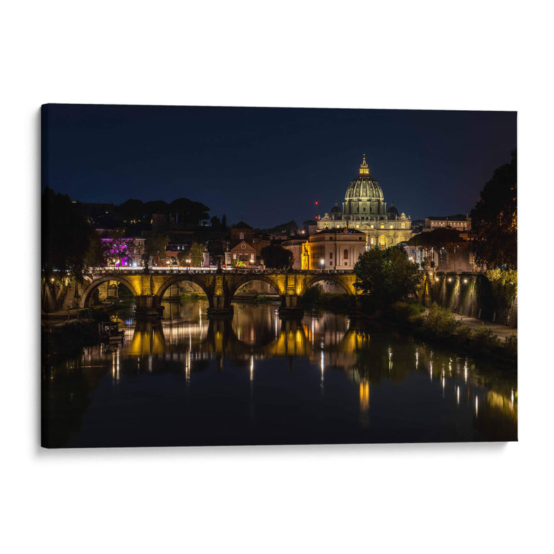 Catedral de San Pedro desde Rio Tiber - Gustavo Cohen | Cuadro decorativo de Canvas Lab