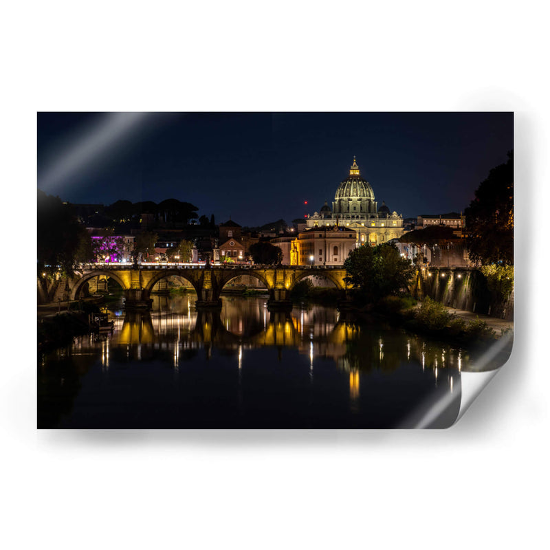 Catedral de San Pedro desde Rio Tiber - Gustavo Cohen | Cuadro decorativo de Canvas Lab