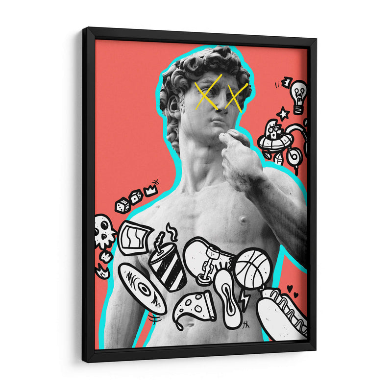 Doodle David - Ash | Cuadro decorativo de Canvas Lab