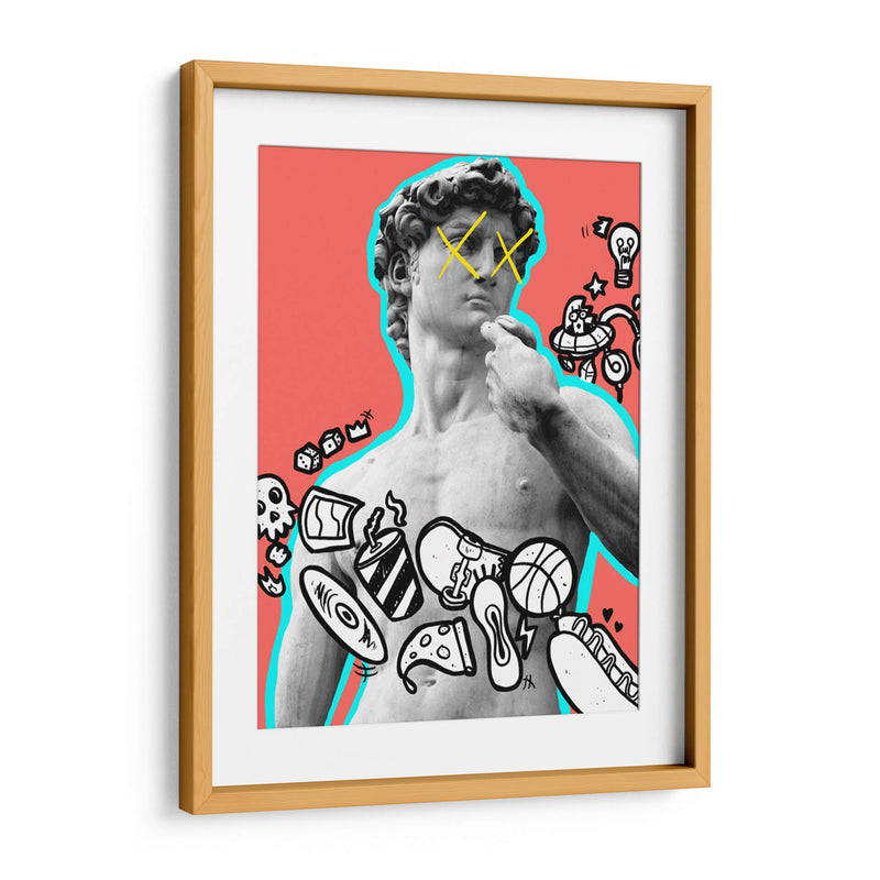 Doodle David - Ash | Cuadro decorativo de Canvas Lab