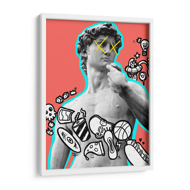 Doodle David - Ash | Cuadro decorativo de Canvas Lab