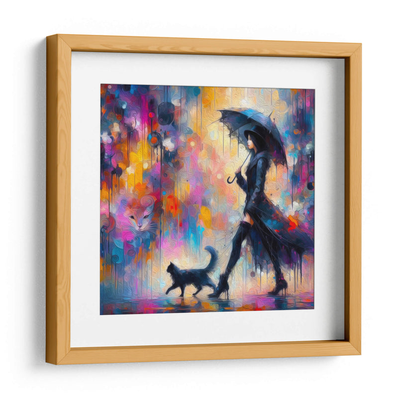 Mujer y gato - Paltik Arte Digital | Cuadro decorativo de Canvas Lab