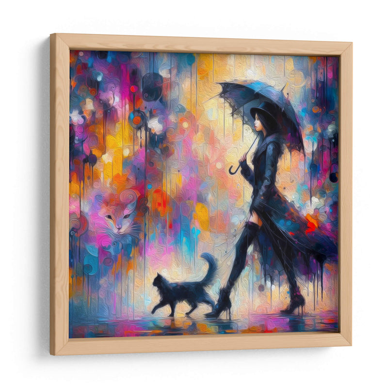 Mujer y gato - Paltik Arte Digital | Cuadro decorativo de Canvas Lab