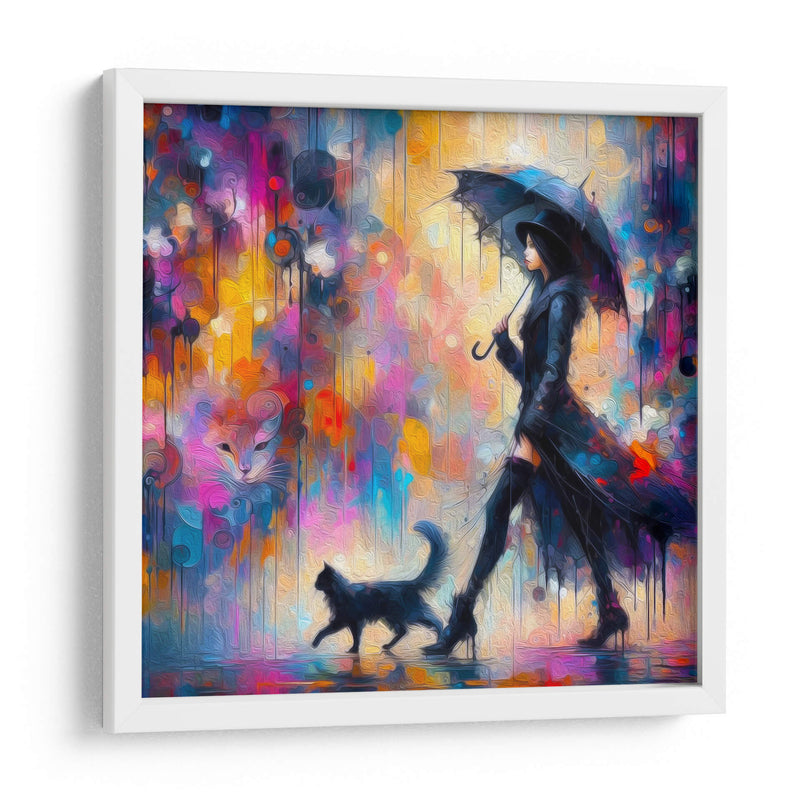 Mujer y gato - Paltik Arte Digital | Cuadro decorativo de Canvas Lab