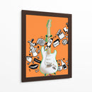 Doodle Guitar - Ash | Cuadro decorativo de Canvas Lab