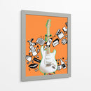 Doodle Guitar - Ash | Cuadro decorativo de Canvas Lab