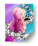 Doodle Ice Cream - Ash | Cuadro decorativo de Canvas Lab